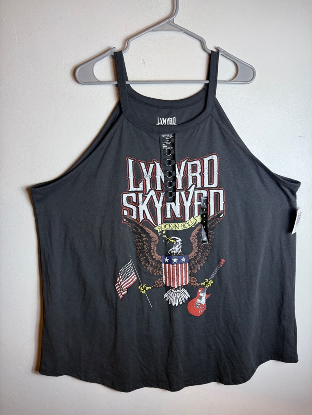 Torrid Lynyrd Skynyrd Tank NWT Size 4X Charcoal Gray Summer Beach Spring